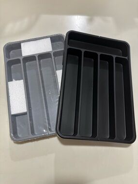 Plastic Utensil Drawer Organizer Trays 2pc
